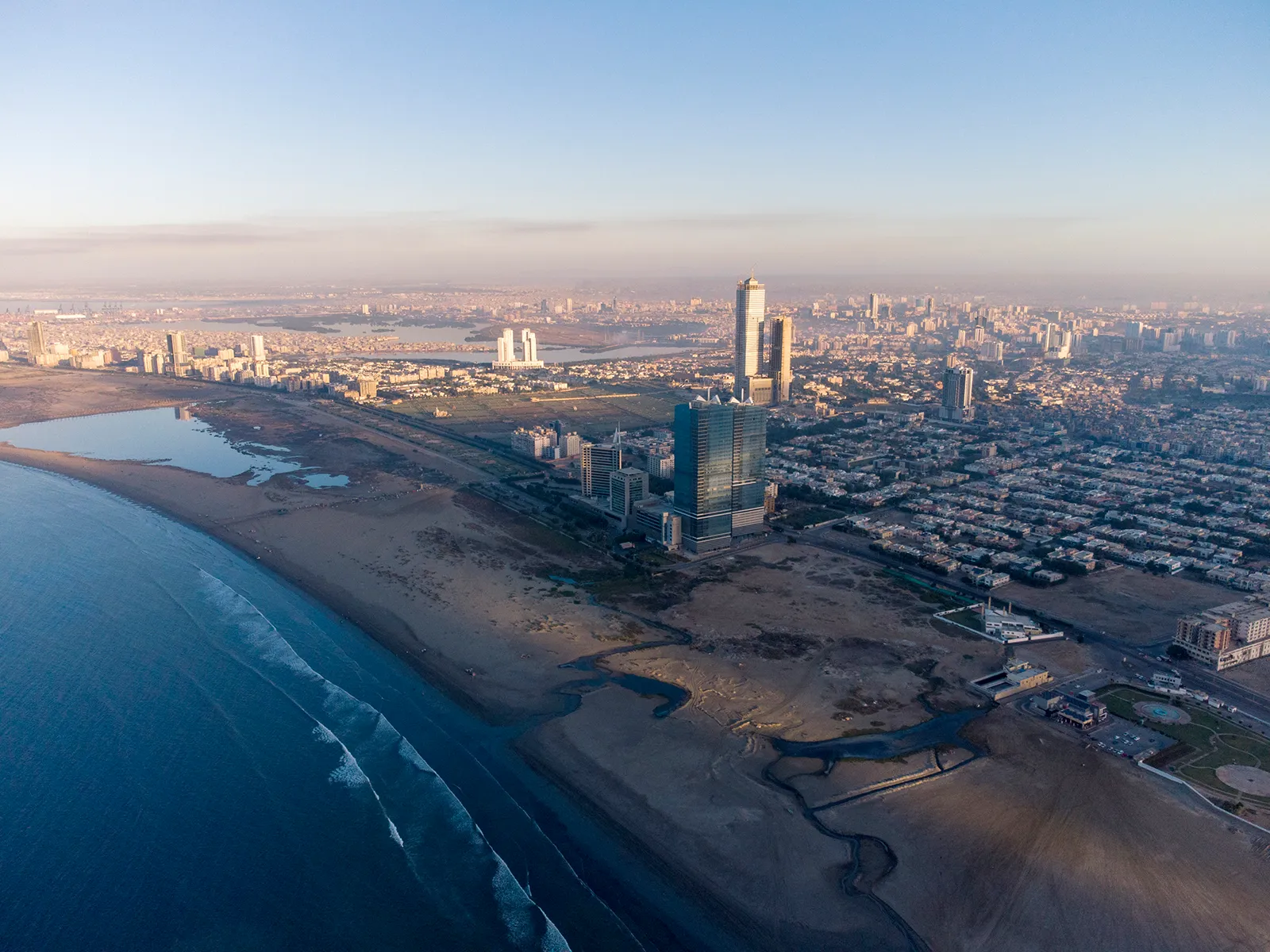 Karachi Pakistan coastline city view