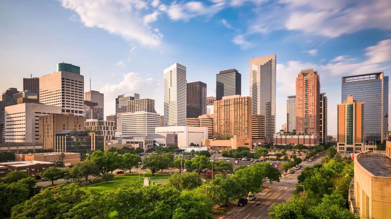 Houston city skyline travel view