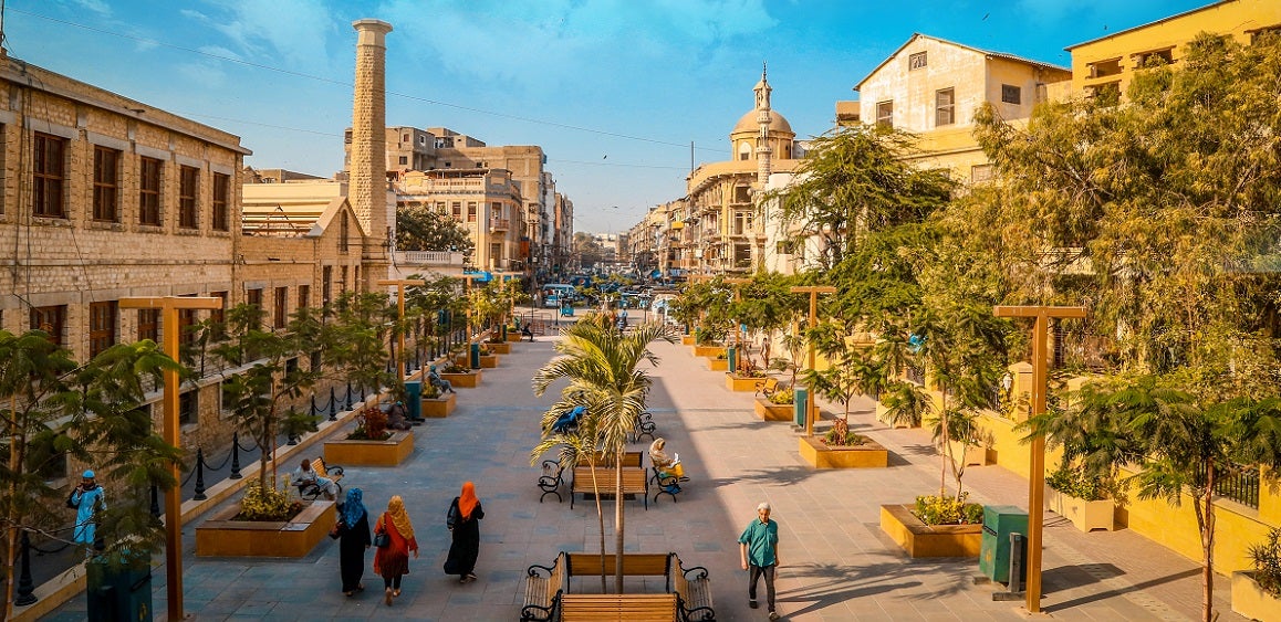 Karachi skyline for Manchester travellers