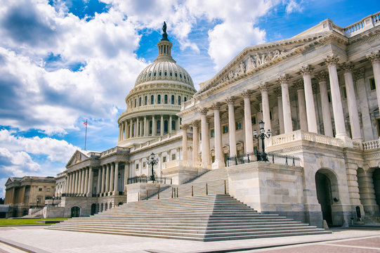 Washington DC Capitol skyline travel view